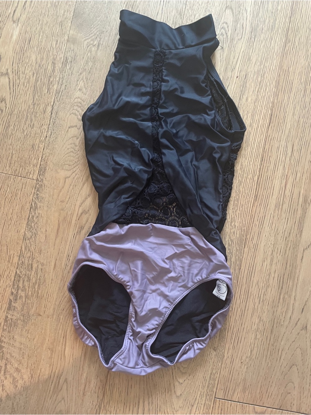 Black Lace & Lavender Leotard - Five the Label